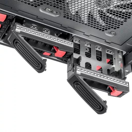 Silverstone RM61-312 Rack Fekete