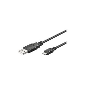   Goobay USB micro-B 180, 1.8m USB kábel 1,8 M Micro-USB B USB A Fekete