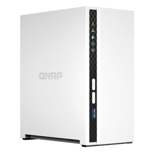 QNAP TS-233 tárolószerver NAS Tower Kar Cortex-A55 2 GB 0 TB QNAP QTS Fehér