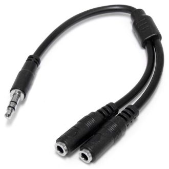   StarTech.com MUY1MFFS audio kábel 0,2 M 3.5mm 2x3.5mm Fekete