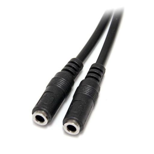 StarTech.com MUY1MFFS audio kábel 0,2 M 3.5mm 2x3.5mm Fekete