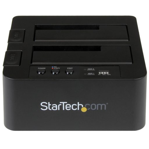 StarTech.com SDOCK2U313R duplikátor HDD másoló Fekete 2 másolatok