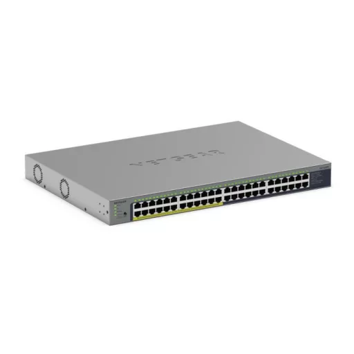 NETGEAR GS748PP Beállítást nem igénylő (unmanaged) Gigabit Ethernet (10/100/1000) Ethernet-áramellátás (PoE) támogatása Szürke