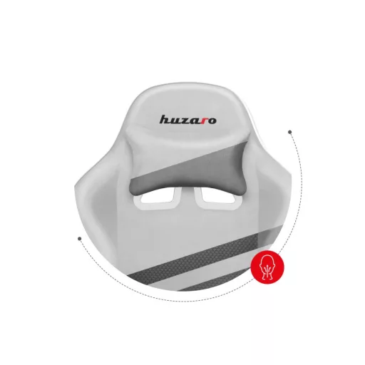 Huzaro FORCE 4.4 PC gamer szék Beleülős hintaülés Szürke, Fehér
