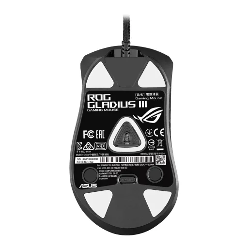 ASUS ROG Gladius III egér Játék Jobbkezes USB A típus Optikai 19000 DPI