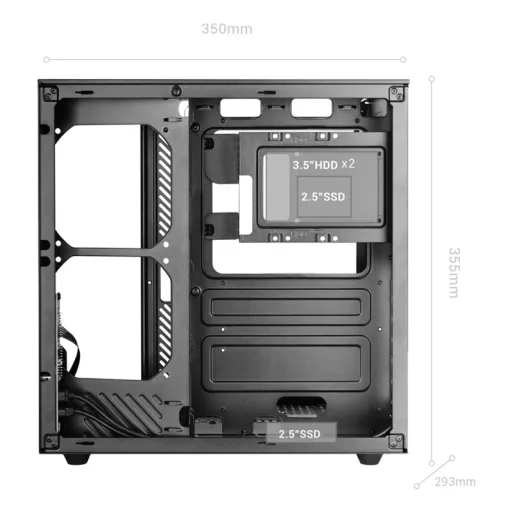 Mars Gaming MC-INFINIOLITE Midi Tower Fekete