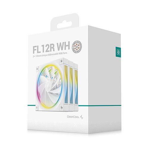 DeepCool FL12R WH-3 IN 1 12 cm Fehér 3 db