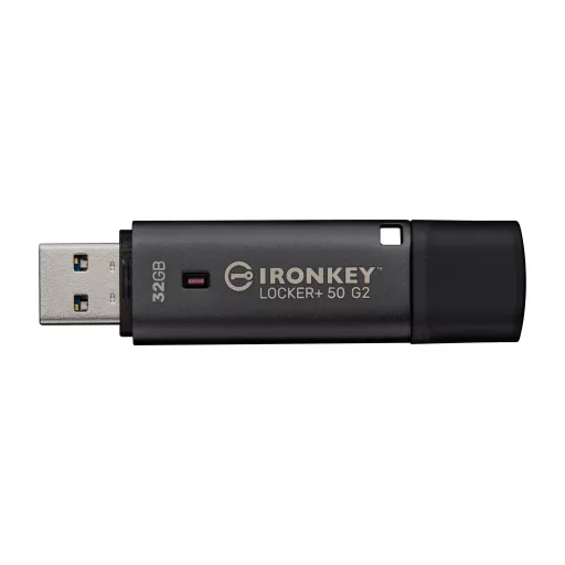 Kingston Technology IronKey Locker+ 50 G2 USB flash meghajtó 32 GB USB A típus 3.2 Gen 1 (3.1 Gen 1) Fekete