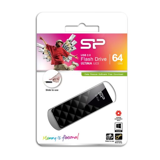 Silicon Power 64GB Ultima U03 USB flash meghajtó USB A típus 2.0 Fekete
