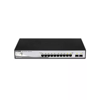   D-Link DGS-1210-10 Vezérelt L2 Gigabit Ethernet (10/100/1000) 1U Fekete, Szürke
