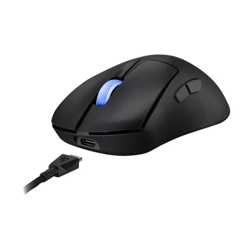 ASUS ROG Keris II Ace Wireless AimPoint Black egér Játék Jobbkezes RF Wireless + Bluetooth + USB Type-A Optikai 42000 DPI