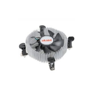   Akasa AK-CCE-7106HP számítógépes hűtőrendszer Processzor Hűtő Fekete, Ezüst