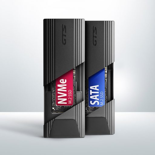 Axagon EEM2-GTS2 tárolóegység burkolat Külső SSD ház Fekete M.2