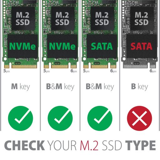 Axagon EEM2-GTS2 tárolóegység burkolat Külső SSD ház Fekete M.2