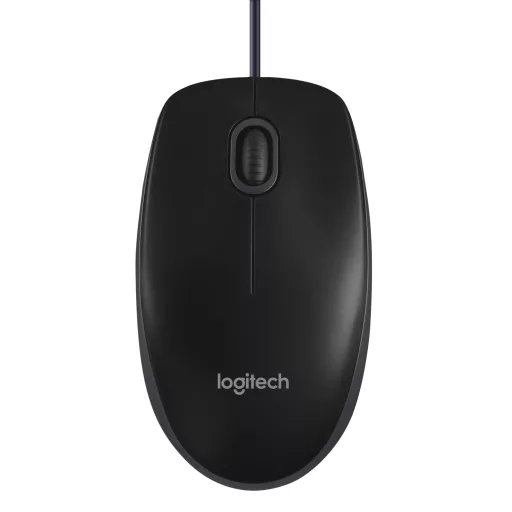 Logitech B100 egér Irodai Kétkezes USB A típus Optikai 800 DPI