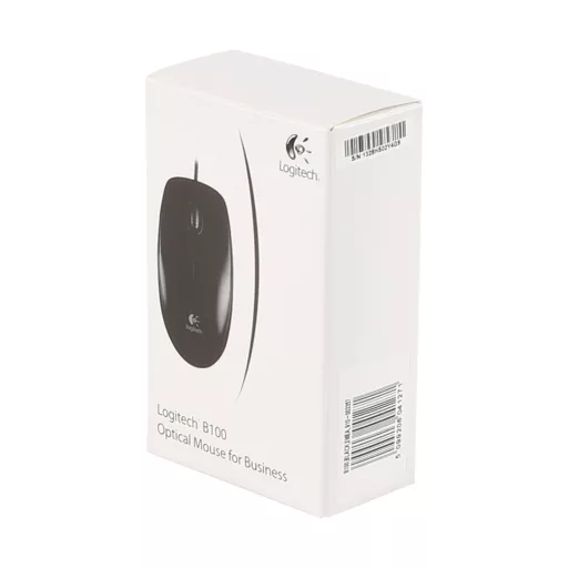 Logitech B100 egér Irodai Kétkezes USB A típus Optikai 800 DPI