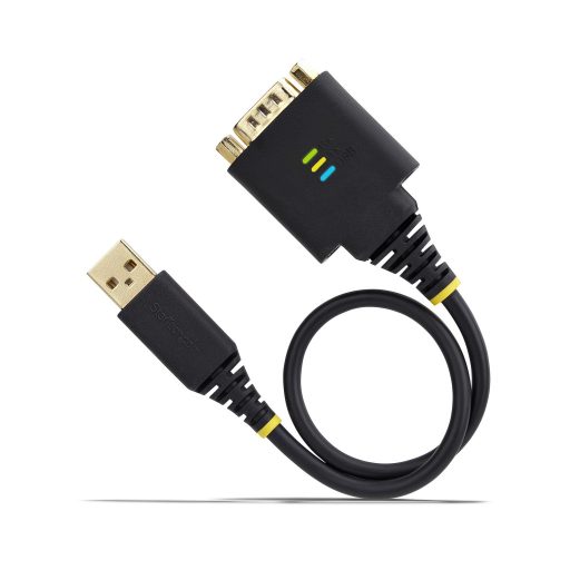 StarTech.com 1P1FFC-USB-SERIAL soros kábel Fekete 0,3 M USB A típus DB-9