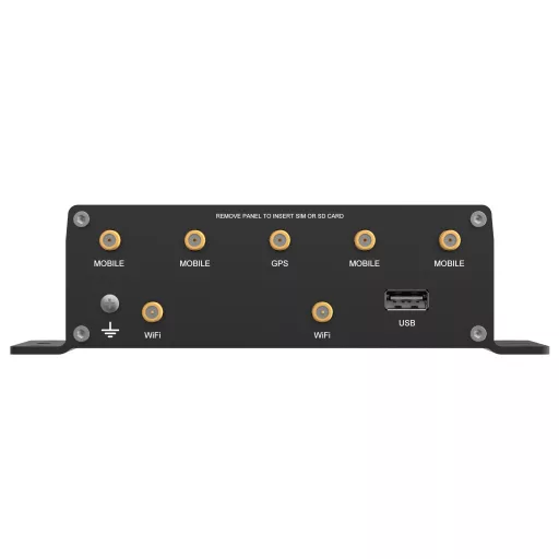 Teltonika ATRM50 5G Router for Transportation, Ultra-High Cellular Speeds, M12 CONNECTORS, DUAL SIM & eSIM, EN 45545-2 and EN 50155, PSU not included vezetéknélküli router Gigabit Ethernet Kétsávos (2,4 GHz / 5 GHz) Fekete