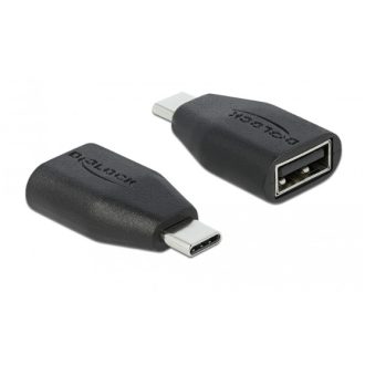   DeLOCK 66528 csatlakozó átlakító USB Type-C USB Type-A Fekete