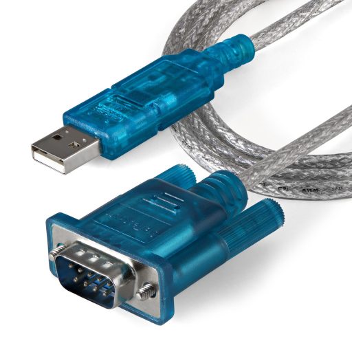 StarTech.com ICUSB232SM3 csatlakozó átlakító DB-9 USB 2.0 A Kék, Átlátszó