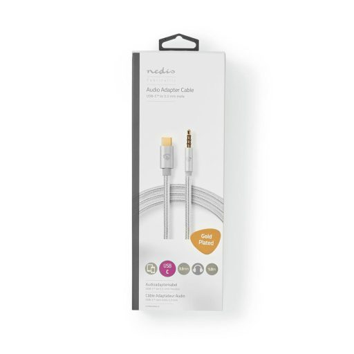 Nedis CCTB65940AL10 audio kábel 1 M USB C 3.5mm Alumínium