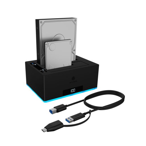 ICY BOX IB-127CL-U3 USB 3.2 Gen 1 (3.1 Gen 1) Type-B Fekete