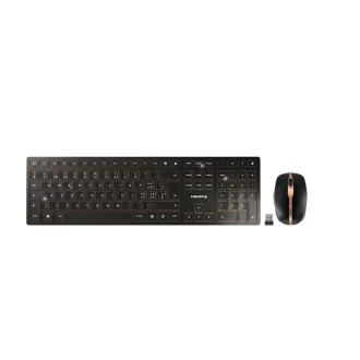   CHERRY DW 9100 SLIM billentyűzet Egér mellékelve Univerzális RF vezeték nélküli + Bluetooth QWERTZ Svájc Fekete