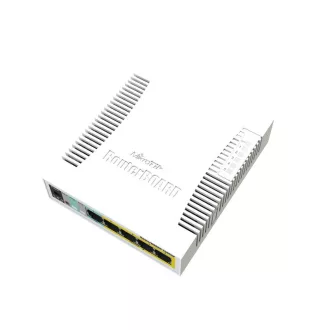   Mikrotik CSS106-1G-4P-1S hálózati kapcsoló Gigabit Ethernet (10/100/1000) Ethernet-áramellátás (PoE) támogatása Fehér