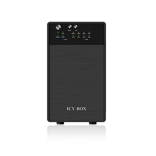 ICY BOX IB-RD3620SU3 lemeztömb 0 TB Asztali Fekete