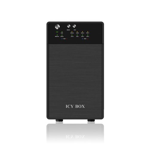 ICY BOX IB-RD3620SU3 lemeztömb 0 TB Asztali Fekete