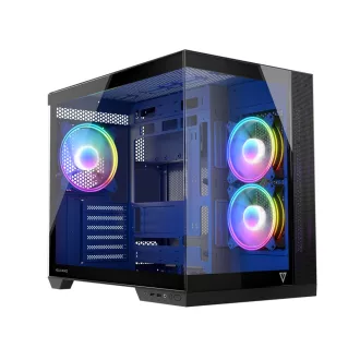   Modecom Volcano Panorama Apex ARGB 3F juoda Midi Tower Szürke