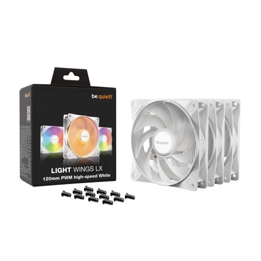 be quiet! LIGHT WINGS LX 120mm PWM High Speed 3-Pack White 12 cm Fehér 3 db