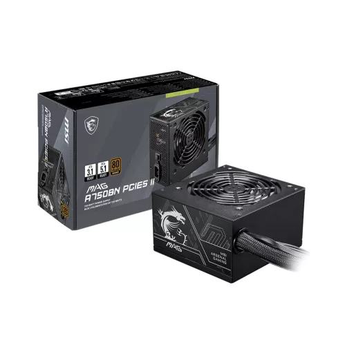MSI MAG A750BN PCIE5 II 750 W 24-pin ATX ATX Fekete