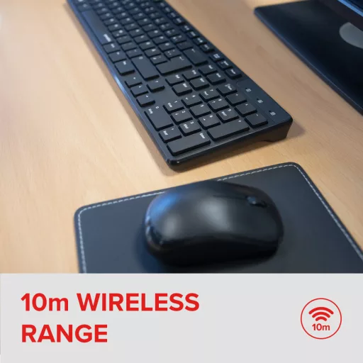 SPEEDLINK SIGNIUM Deskse- Wireless billentyűzet Egér mellékelve Vezeték nélküli RF QWERTZ Német Fekete