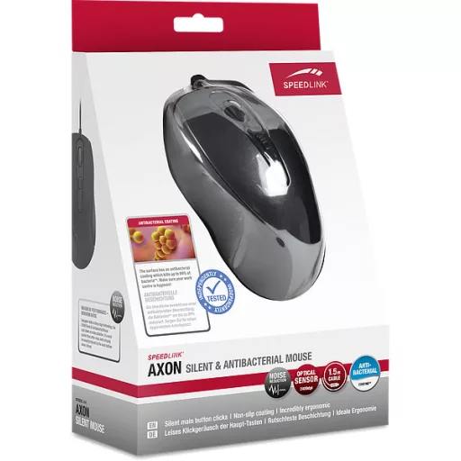 SPEEDLINK AXON egér Irodai Jobbkezes USB A típus Optikai 2400 DPI