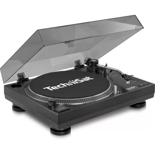 TechniSat TechniPlayer LP 300 Közvetlen hangsávos lemezjátszó Fekete, Ezüst