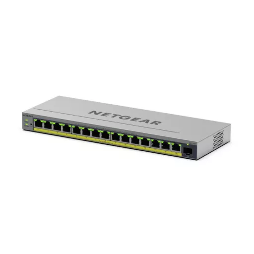 NETGEAR GS116EP Vezérelt L2/L3 Gigabit Ethernet (10/100/1000) Ethernet-áramellátás (PoE) támogatása Szürke