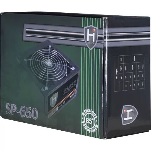 Inter-Tech HIPOWER SP-650 650 W 20+4 pin ATX ATX Fekete