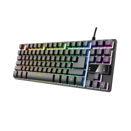 Trust GXT 794 billentyűzet Egér mellékelve Játék USB QWERTZ Német Fekete