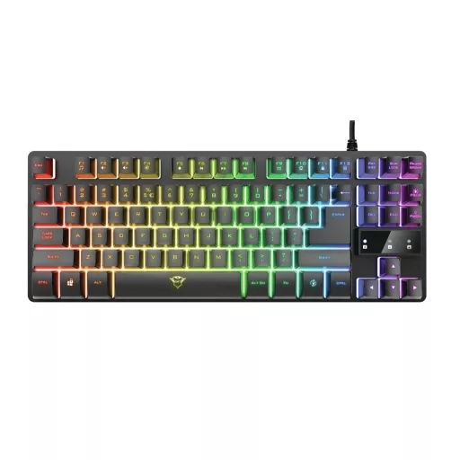 Trust GXT 794 billentyűzet Egér mellékelve Játék USB QWERTZ Német Fekete
