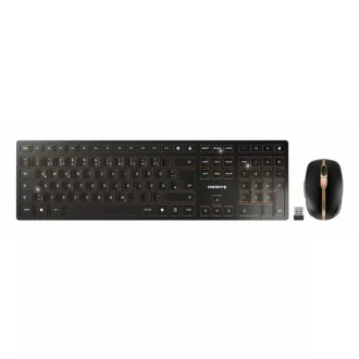   CHERRY JD-9100IT-2 billentyűzet Egér mellékelve Otthoni/irodai RF vezeték nélküli + Bluetooth QWERTY Olasz Fekete, Bronz