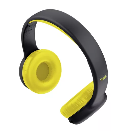 Trust Nouna Headset Vezetékes és vezeték nélküli Fejpánt Hívás/zene USB C-típus Bluetooth Fekete, Sárga