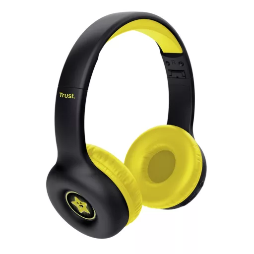 Trust Nouna Headset Vezetékes és vezeték nélküli Fejpánt Hívás/zene USB C-típus Bluetooth Fekete, Sárga