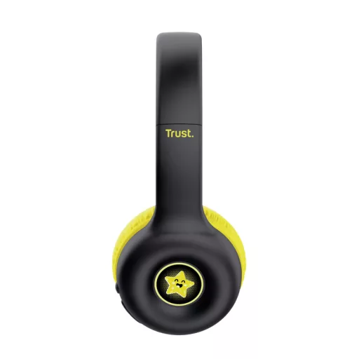 Trust Nouna Headset Vezetékes és vezeték nélküli Fejpánt Hívás/zene USB C-típus Bluetooth Fekete, Sárga
