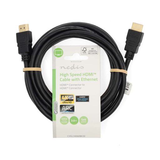 Nedis CVGL34060BK30 HDMI kábel 3 M HDMI A-típus (Standard) Fekete
