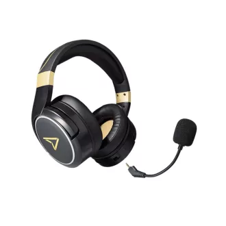   Lexip Metaltech Headset Vezetékes és vezeték nélküli Fejpánt Játék Fekete, Arany