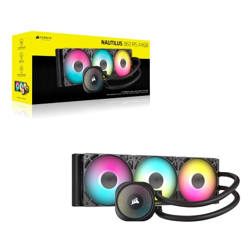 Corsair Nautilus 360 RS ARGB Processzor Hűtő Fekete