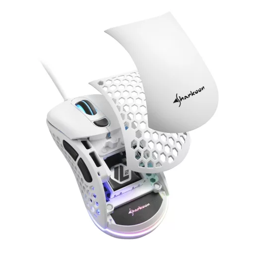 Sharkoon Light² 200 egér Játék Kétkezes USB A típus Optikai 16000 DPI