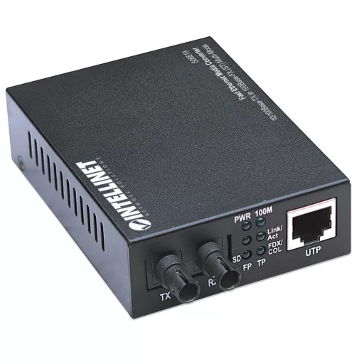 Intellinet 506519 hálózati média konverter 100 Mbit/s 1310 nm Multi-mode Fekete