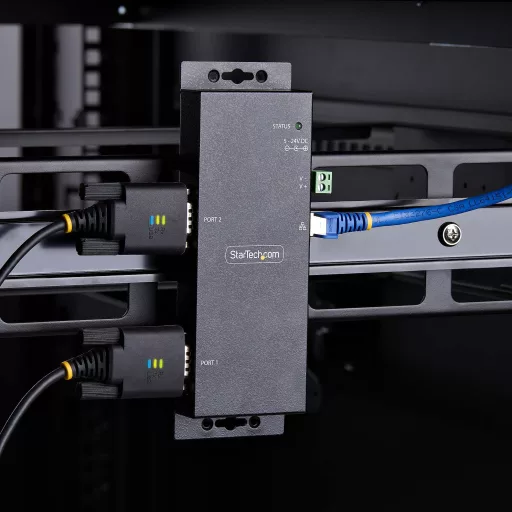 StarTech.com I23-SERIAL-ETHERNET soros átalakító/jelismétlő/izolátor RS-232 RJ-45 Fekete